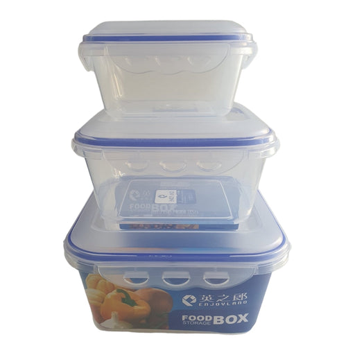 3PCS PLASTIC VACUUM FOOD BOX SET X402