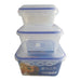 3PCS PLASTIC VACUUM FOOD BOX SET X402