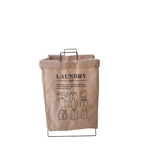 LAUNDRY BASKET WITH METAL RACK X413