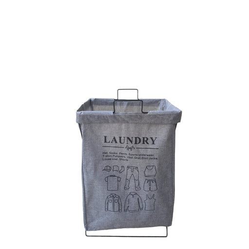 LAUNDRY BASKET WITH METAL RACK X413