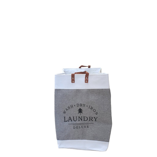 LAUNDRY BAG HEAVY WITH LEATHER HANDLE