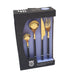 24PCS GOLD CUTLERY SET WITH BLACK HANDLE