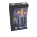 24PCS ROSE GOLD CUTLERY SET BLACK HANDLE