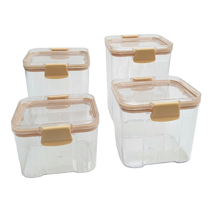 4PCS PLEXI VACUUM LOCK FOOD BOX X494