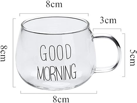 GOOD MORNING GLASS MUG 380ML  X548
