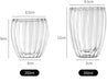 DOUBLE WALL RIBBED GLASS CUP 250ML  X549