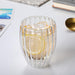 DOUBLE WALL RIBBED GLASS CUP 350ML  X549