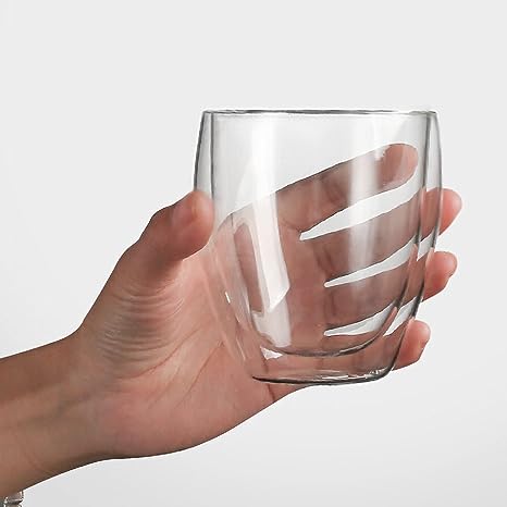 DOUBLE WALL GLASS 250ML CUP  X550