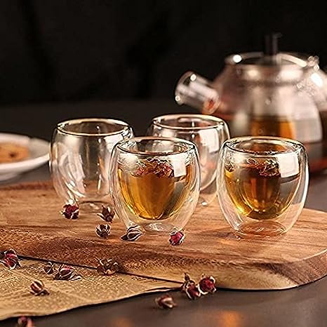 DOUBLE WALL GLASS ESPRESSO CUP 80ML 6PCS