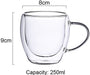 DOUBLE WALL GLASS MUG 250ML   X551