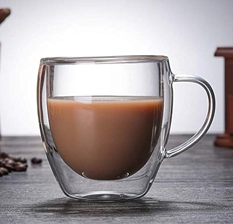 DOUBLE WALL GLASS MUG 250ML   X551