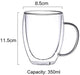 DOUBLE WALL GLASS MUG 350ML  X551