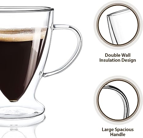 IRISH COFFEE DOUBLE WALL GLASS MUG 350ML   X554