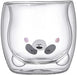 DOUBLE WALL GLASS MUG PANDA SHAPE 280ML