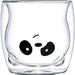 DOUBLE WALL GLASS MUG PANDA SHAPE 280ML