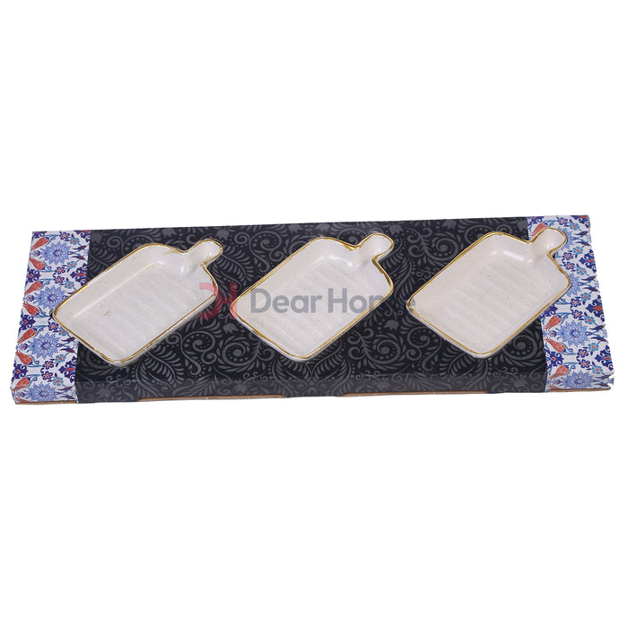 TAPAS MEZZE 3 PCS RECTANGULAR SMALL